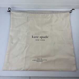 Kate Spade Ivory Dust Bag Drawstring Satin Storage Protector Handbag 17” X 18”